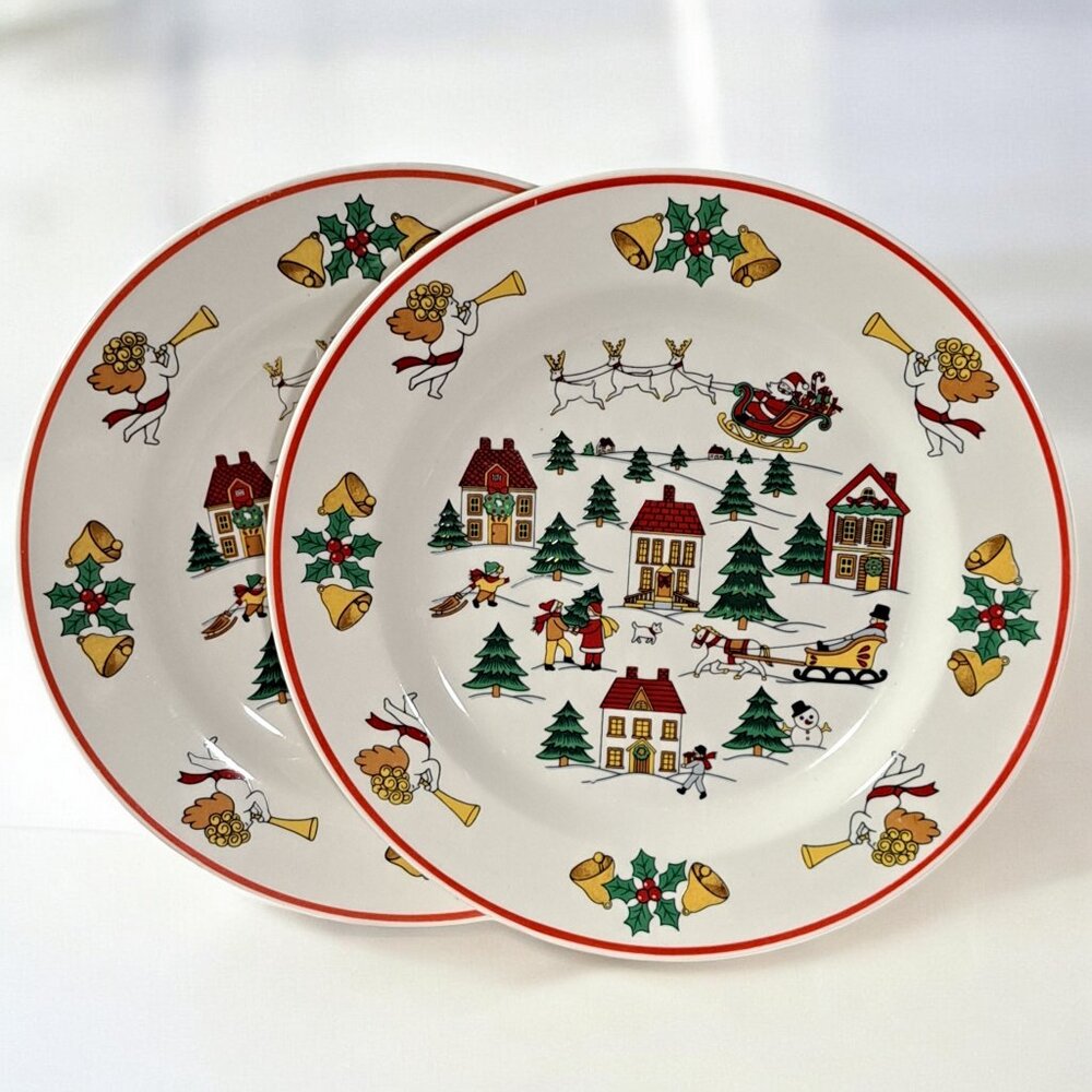 Joy of Christmas Dinner Plates Jamestown 10.5" Set of 2